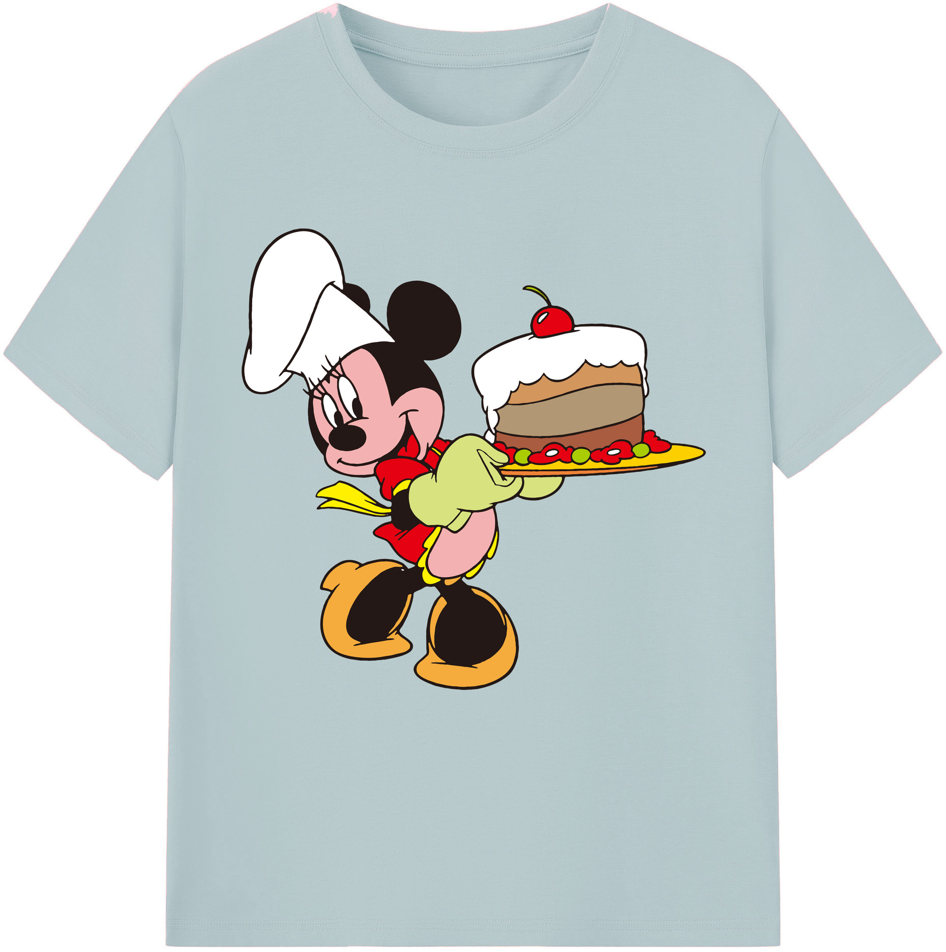 （画像用） ミッキーマウス Mickey Mouse 綿100％半袖Tシャツ（フロントプリント）